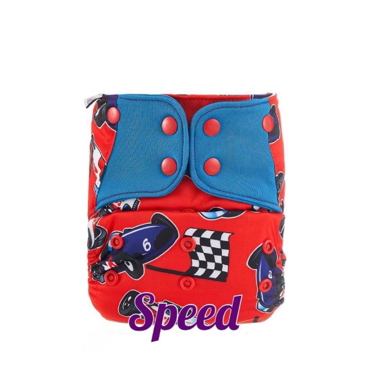 Booldeet Posh Cloth Diaper Newest Prints with 4-Layer Contoured Microfiber Insert S1