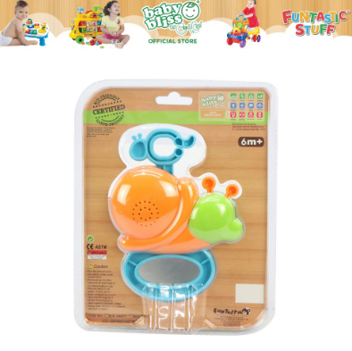 Baby Bliss Outdoor Snail Rattle, Lead-Free - Developmental Toys