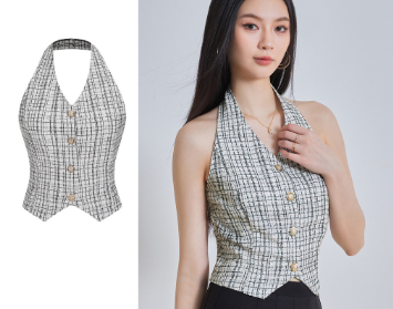 Lovito Women Casual Plain Button Front Tank Top L64AD111 White