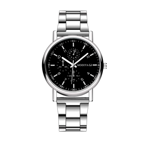 Men Casual Quartz Watch with Stainless Steel Strap M11