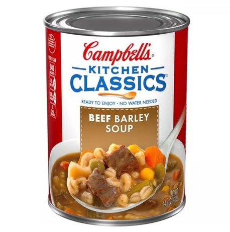 Campbell's Kitchen Classics Beef Barley  Soup 412g