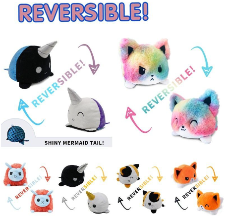 Hot Selling Octopus Plush Stuff Toy Sad Happy Emotion Reversible Animal Edition