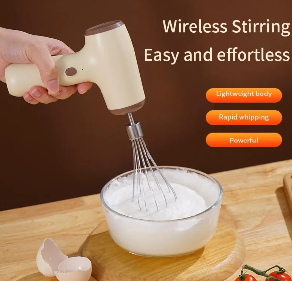 Rechargeable Egg Beater Multifunctional Mini Electric Hand Mixer Hand Blender Kitchen Handheld