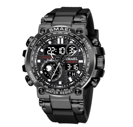 SMAEL Dual Time Watch for Men Luxury Brand Military Clock Waterproof Digital Wristwatch Mens Shock Resisitant Sport Watches 05