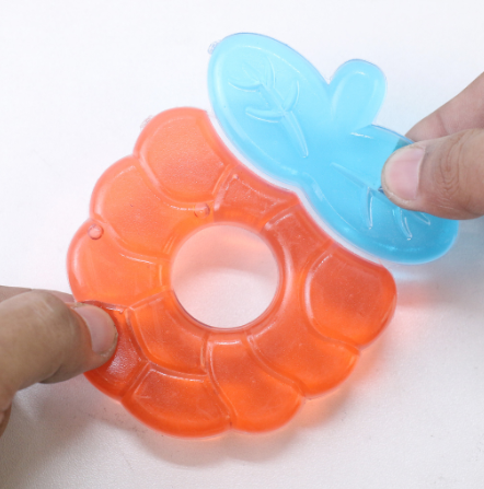 Phoenix Hub NP-012 Baby Fruit Teether BPA Free Soft Silicone Teether Toys Water Filled Hand Teether