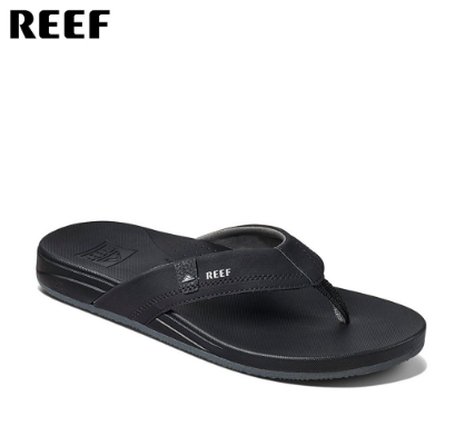 Reef Men s Cushion Spring Sandals in Black Grey