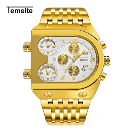 Original Luxury Men's Watch Fashion Unique Waterproof Stainless Steel Calendar Sports Quartz Men's Watch 04