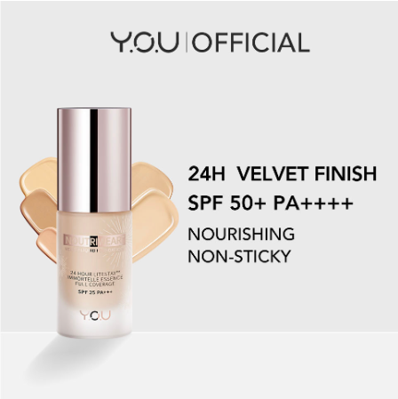 Y.O.U NoutriWear+ Velvet Matte Liquid Foundation | Natural flawless | Concealer Coverage | Sunscreen