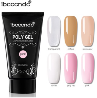 IBCCCNDC Nail Extension Gel Polish Builder Clear Nude Pink UV Gel Polish Nails Art 30G