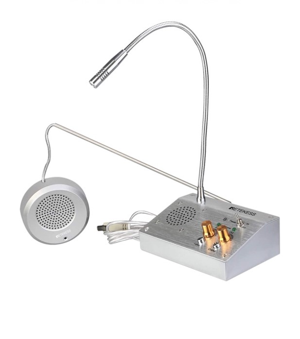 TW103 2W Dual Way Window Counter Intercom Counter Interphone System for Bank Office Store