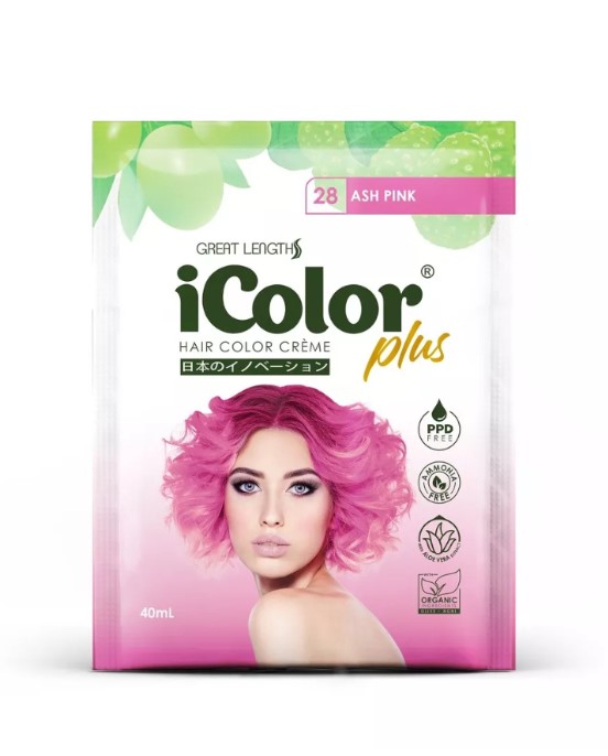 ICOLOR Plus Shampoo Hair Color Creme Ash Pink 40ML