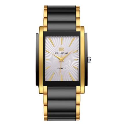 Oupai genuine rectangular dial ceramic steel band quartz watch men's fashion simple temperament men's watch M1