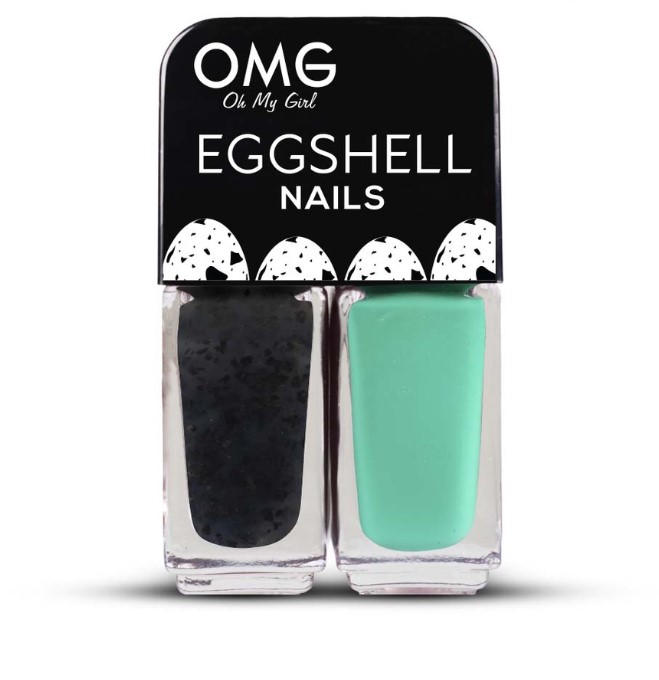 OMG Eggshell Nail Polish Kingfisher 5ml x 2