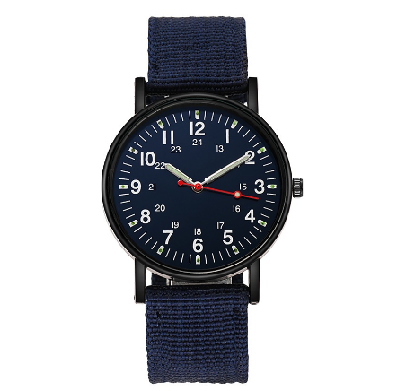 Men Canvas Strap Sports Watch Anlog Quartz Military Watches M5