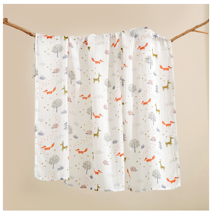 Betty Baby Reception Blanket 120x120 cm Baby Muslin Blanket Newborn Swaddle Cotton SB15