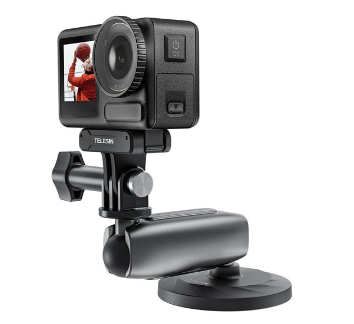Telesin  Magnetic Neodymium Flat Base Aluminum Mount Action Cameras GoPro, Insta360, DJI, etc CMM-001