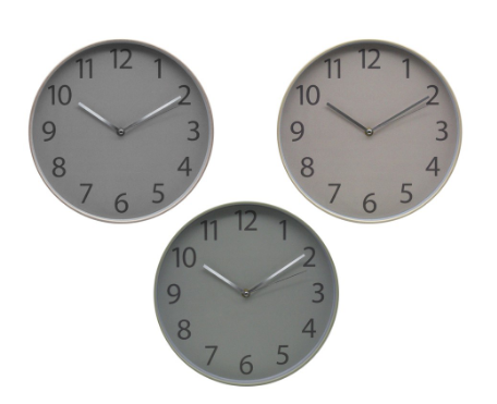 At Home Wavey Minimalist SIlent Wall Clock 12” Easy Read Analog Home, Office, Bedroom