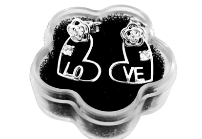 Unisilver 925 Sterling Silver Heart Earring