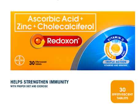 REDOXON® Triple Action with Vitamins C, D3 and Zinc (30 Effervescent Tablets)