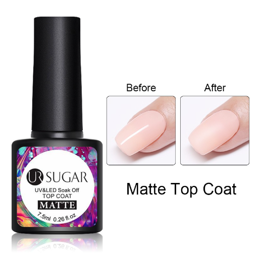UR SUGAR Matte Top Coat Nail Art Uv Gel Soak Off Polish Long Lasting Base 7.5ML