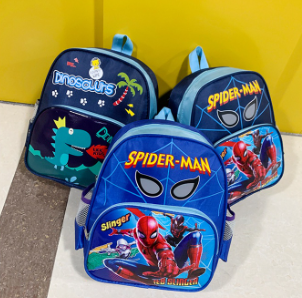 School Bag Spiderman Dinasour Backpack for Kids Bag