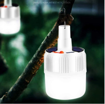 Portable Solar LED Bulb Light Outdoor Rechargeable with 5 Lighting Modes Waterproof