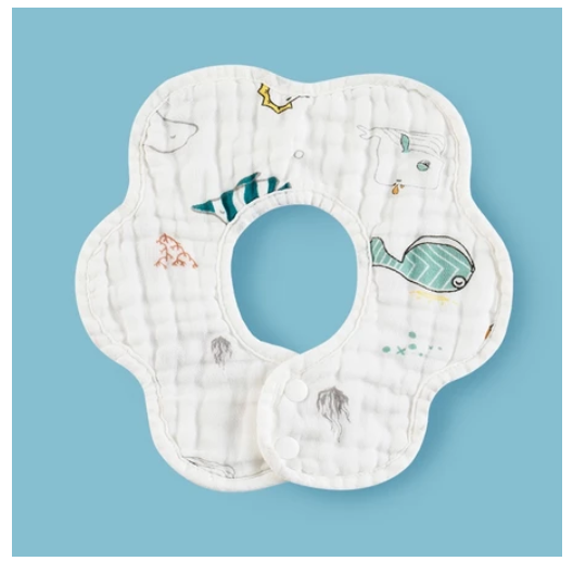 Einmilk Baby Bandana Dribble Bibs 360 Rotate Drool Bibs or Petal Bib Cotton Super Soft & Absorbent B8