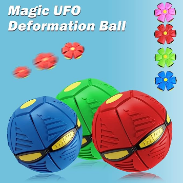 Magic UFO Flying Saucer Ball Throw Disc Ball with 3 LED Light For Outdoor Kid's Sports Ball