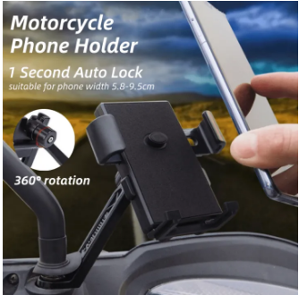 Original High Quality Motor Motorcycle Universal Mobile Cellphone Holder Mount alloy Aluminum alloy bike Phone Holder 360° adjustable metal phone holder