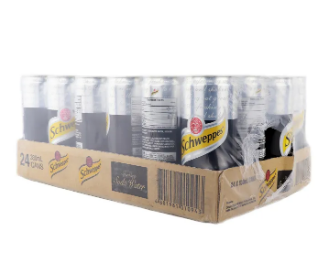 Schweppes Sparkling Soda Water  24 cans x 330mL