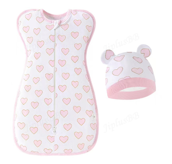 Newborn Swaddle Baby Muslin SW Blanket Hat Set Swaddle Bedding Wrap Blanket Baby Swaddling B4