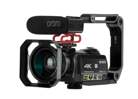 4K Camcorder Vlogging Camera for YouTube Ordro HDR-AC3 Ultra HD Video Camera IR Night Vision Wi-Fi Digital Camera