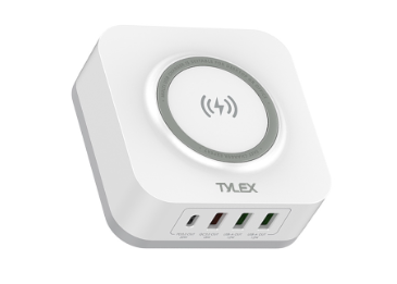 Tylex  XA17 Desktop Wireless Charger with Smart Chip, PD 30W Charging, QC 3.0 Charging,Fire Enclosure