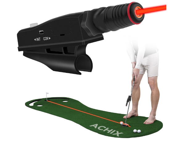 Golf Laser Putting Training Aid with Two Modes, Laser Putt Pro Putting Trainer for Perfect Alignment Tool, Precision Red Line Laser Putter Sight Pointer Golf Rangefinder, Best Golf Gift for Golfers