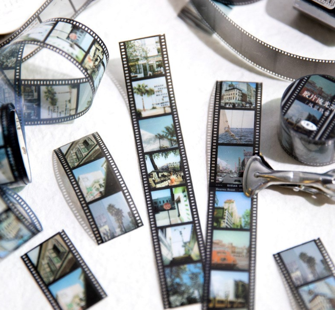 Photographic Film Style Washi Tape Decorative Masking Adhesive Tape For DIY Crafts And Gift Wrapping Journals Planners