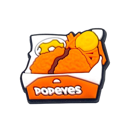 Cartoon Hamburger Food Croc Accessories Fried Chicken Jibbits Charm Popeyes Fries Jibits Crocs for Women Shoe Charms Pins Decoration f9