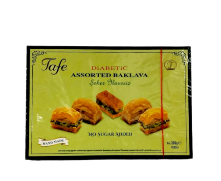 Tafe Diabetic Baklava Assorted Pistachio, Cashew and Walnut 250g