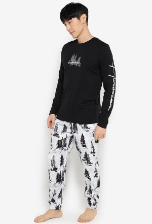 Hollister Flannel Jogger Long Sleeve Set