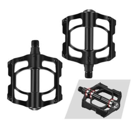 Bike Pedal Wide Pedal Aluminum Alloy 3 Bearings Non-Slip Bicycle Pedals