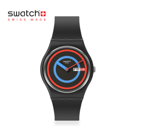 Swatch Gent Biosourced Circling Black SO28B706 Black Silicone Strap Watch
