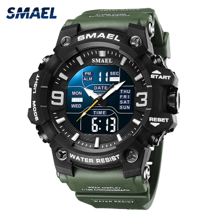 Original Luxury Fashion Men's Watch Sports Fashion Casual Watch Waterproof Luminous Silicone Watch DARK GREEN