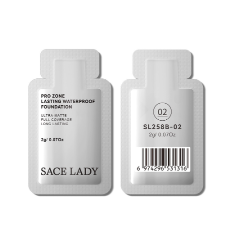 SACE LADY Waterproof Foundation Long-Lasting 24H Full Coverage BB Cream Travel Size Sample 2G/0.07OZ