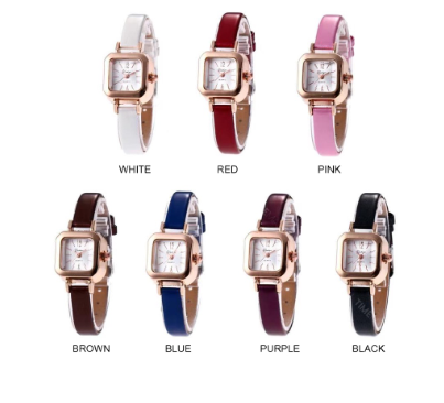 Slim Strap Square Dial Analog Quartz Wrist Watch