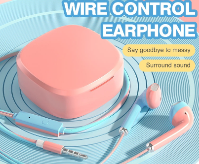 Kimp Original U24 Macaron Universal Hi-Fi Earphones With Mic 3.5mm In-Ear Wired Headset