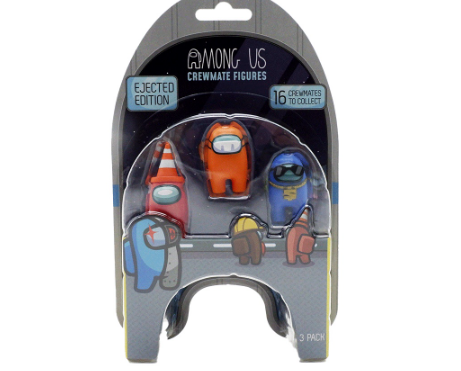 Among us Crewmate Red, Orange and Blue 3 Pack Figures