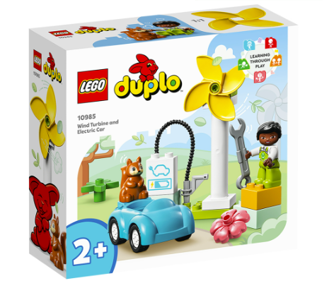 Lego 10985 Duplo Wind Turbine and Electric Car 16 pcs Building Blocks