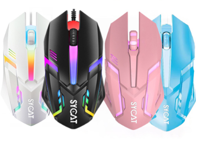 SYCAT Y02 USB Wired Gaming Mouse High Configuration With Backlight For PC & Laptop RGB Mice
