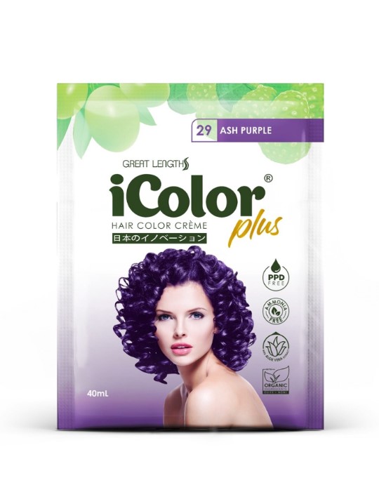 ICOLOR Plus Shampoo Hair Color Creme Ash Purple 40ML
