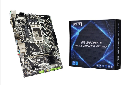 ELSA H610M-E Mother Board Support Intel® Core™ i3/i5/I7 Pentium, Celeron 12th generation DDR4 Ram