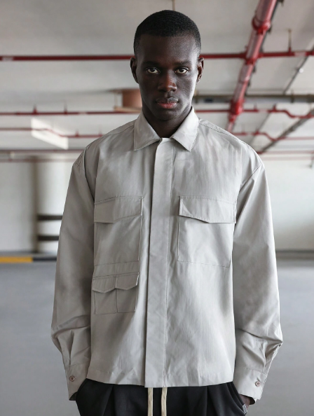 SUMWON Regular Fit Nylon Utility Shirt
